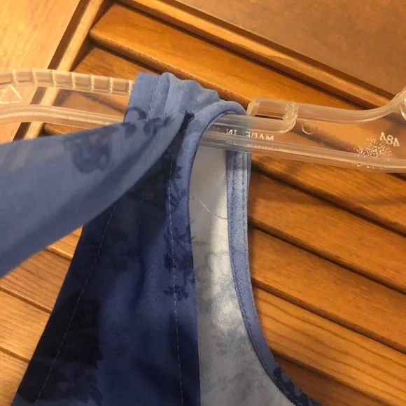 Maurice’s blue floral dress with scarf Sz Medium - Picture 6 of 12